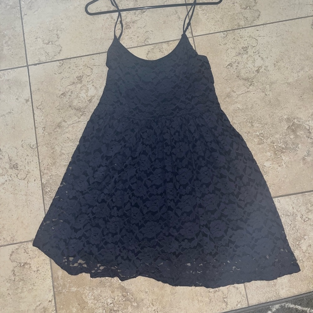 Blue lace dress